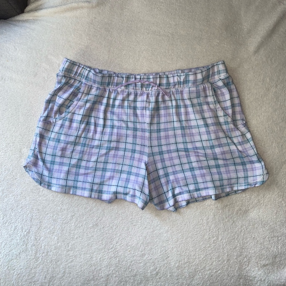Plaid pajama bottoms
